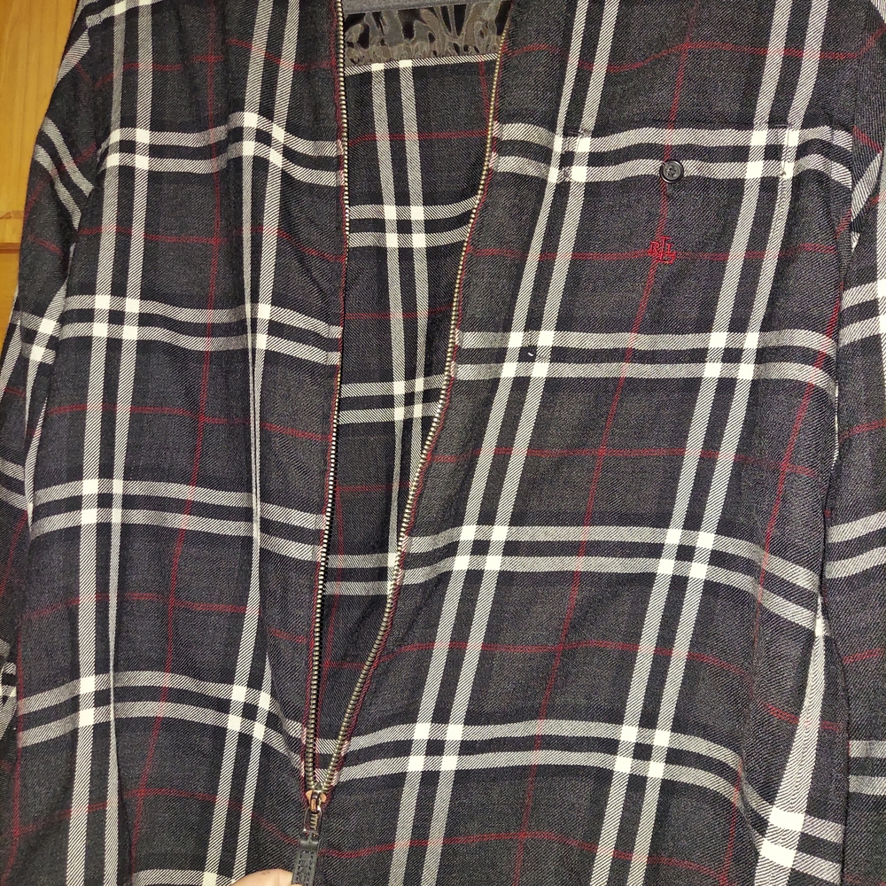 Lauren by Ralph Lauren Womens Black And Red Plaid Zip-Front Shirt Jacket Size S - Picture 8 of 11